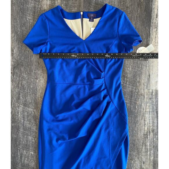 NYDJ Womens Size 10 Slimming Dress NEW Blue Office Career Work Wedding Party - Picture 12 of 14
